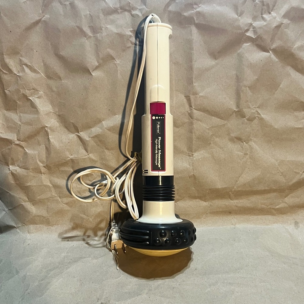 Pollenex OS Power Massager White WM-20 High-Intensity Handheld Corded Cream